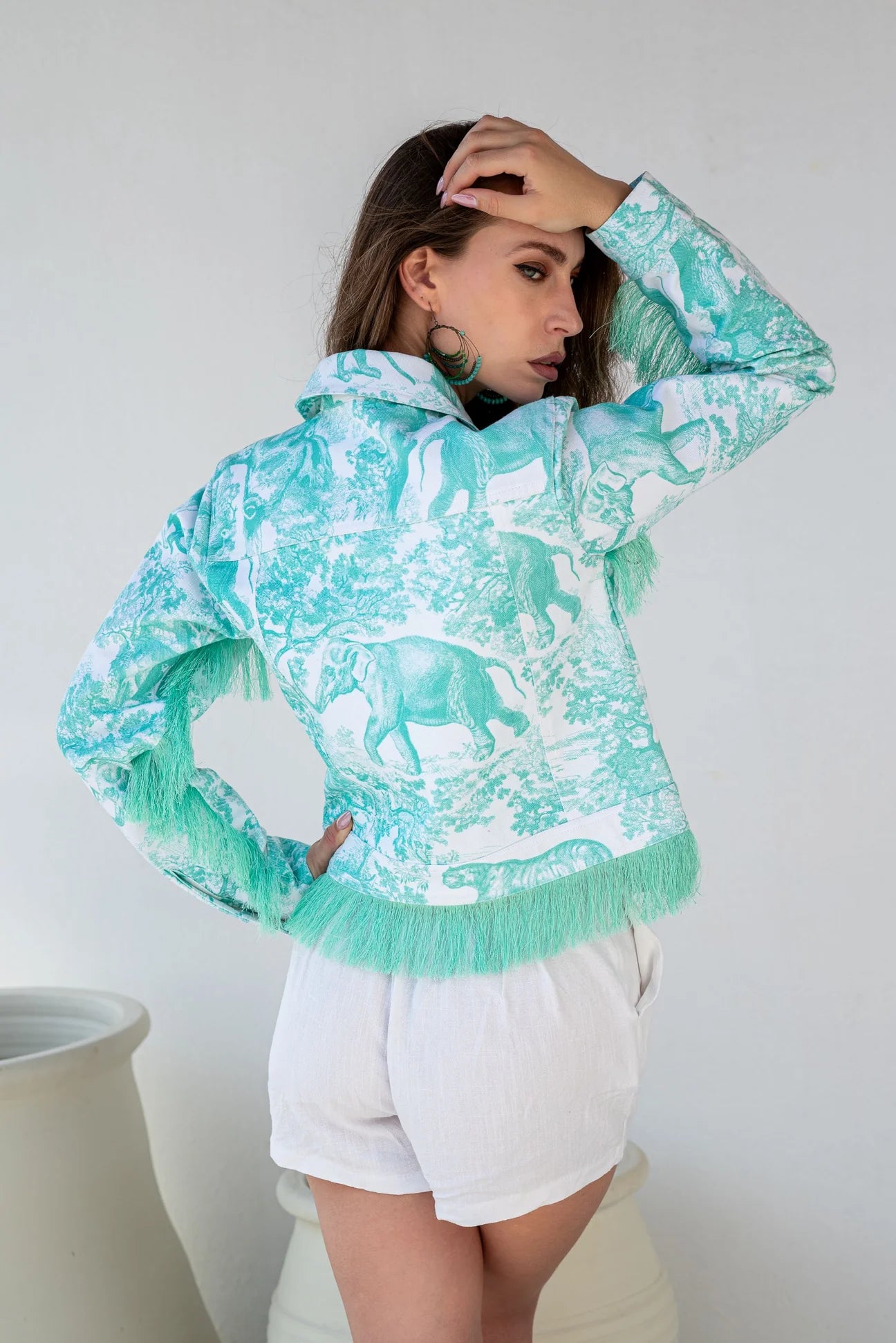 Africa jacket with fringes