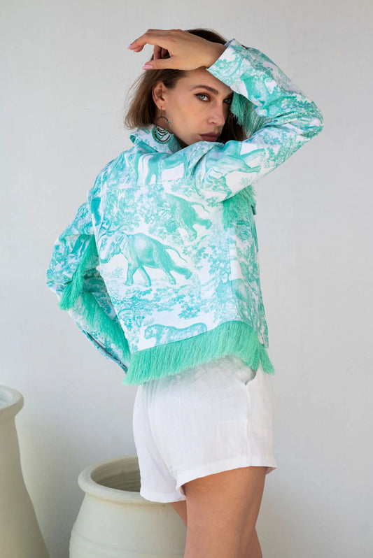 Africa jacket with fringes