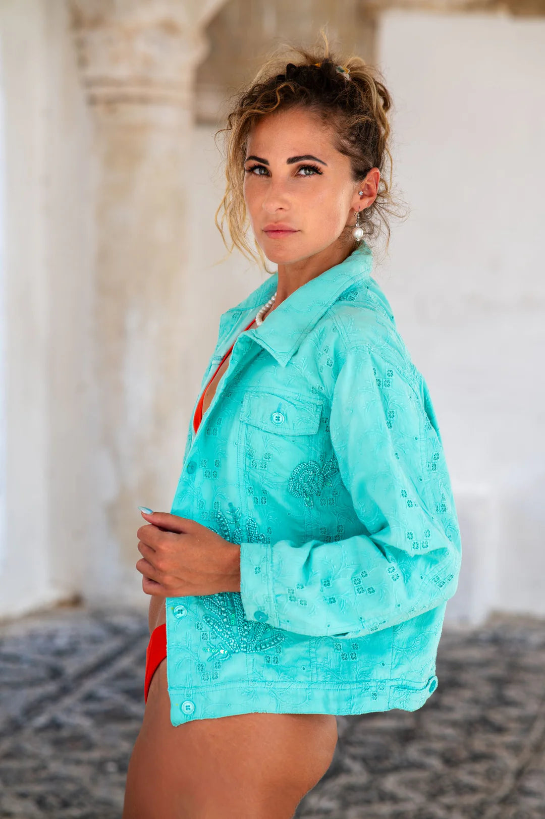 Hand embroidered jacket