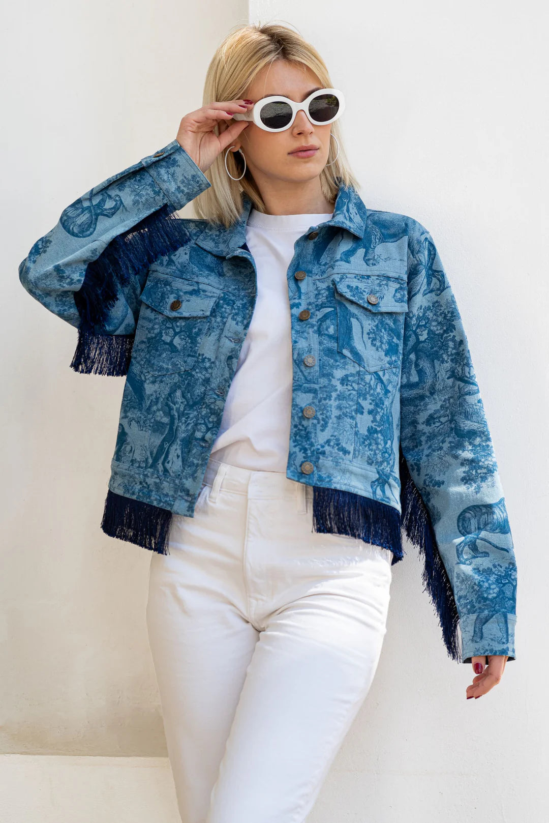 Africa jacket with fringes
